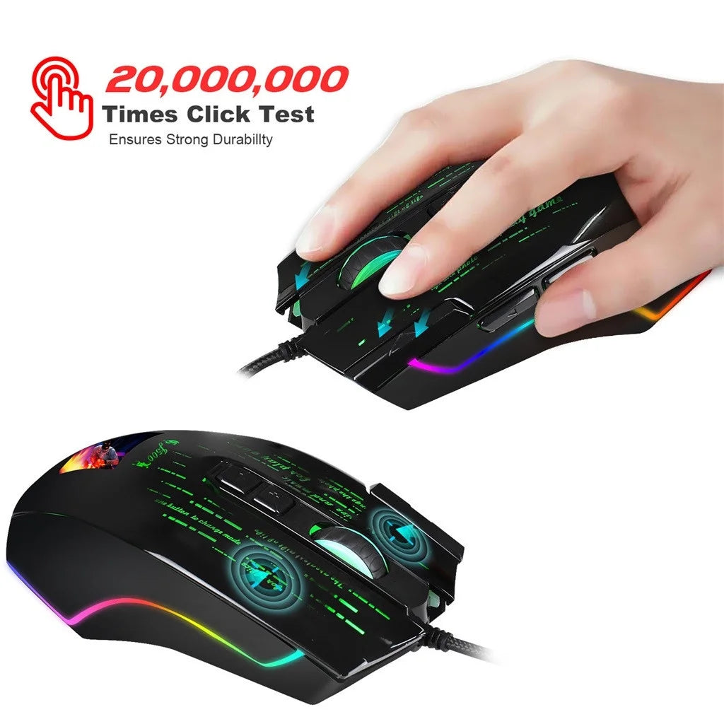 Gaming Mouse with Touch-Screen Display 6400DPI RGB Backlight Gamer Mice for PC Game/Office Mouse Electronics Gadgets Computer Accessories Black