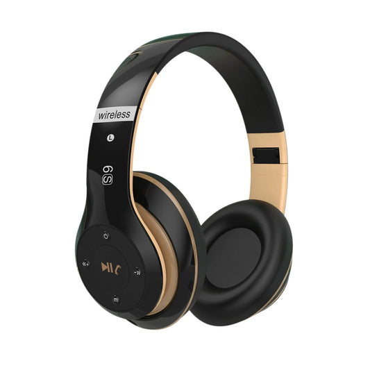 Electronics Gadgets,Headworn Bluetooth Earphones,Wireless Stereo Earphone Card,Radio Call Function,Business Earphones Gold