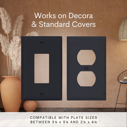 Wall Outlet Shelf, Convert Your Outlet into Display Shelves, Alexa Speaker Stand, Electric Toothbrush & Light Socket Holder, 2 Pack, Black